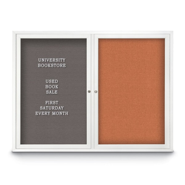 Corkboard, 60"x36", Buff/Bronze